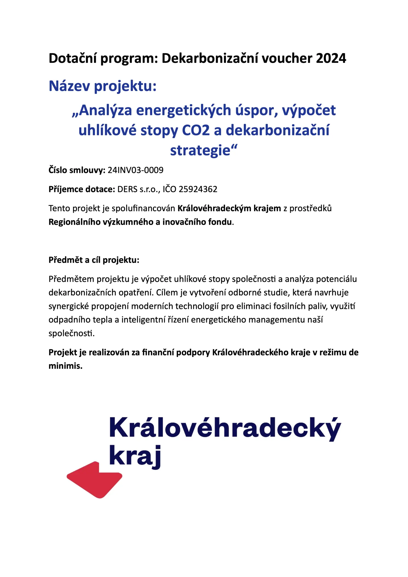 Dekarbonizační voucher 2024