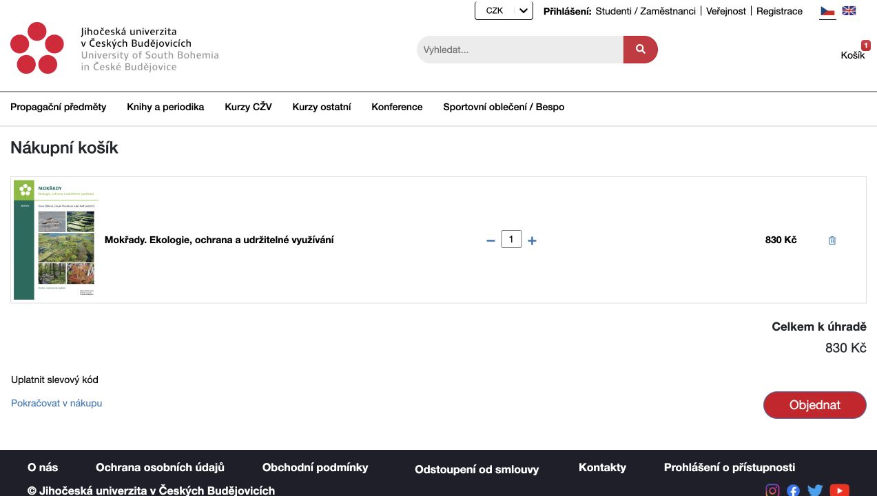 Anonymní nákupní košík EOC